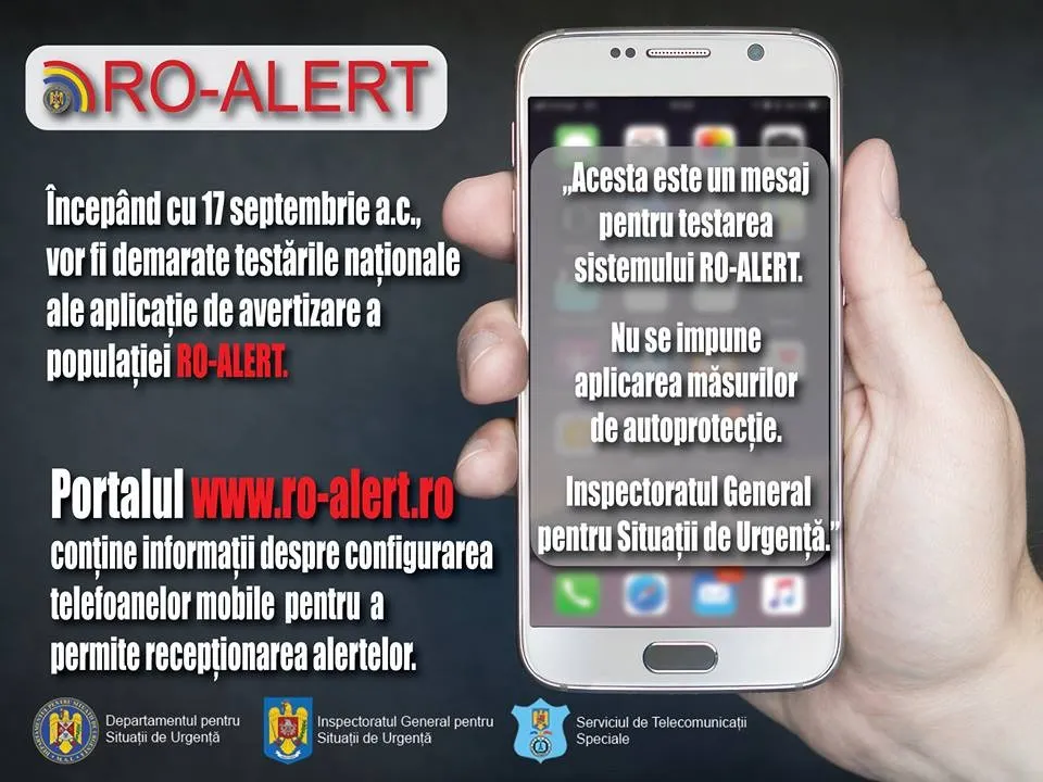 Se continuă testarea Ro-Alert în localitățile din județul Sibiu