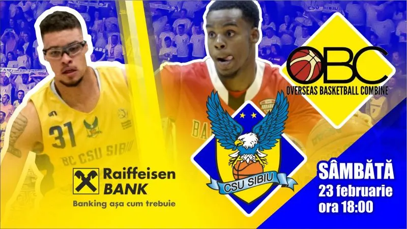 BC CSU Sibiu, în pauză. Pe 23 februarie joacă cu Overseas Basketball Combine
