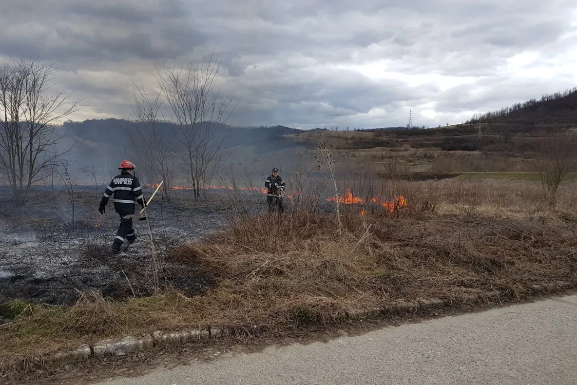 UPDATE: Incendii de vegetație în Cristian și Sibiu