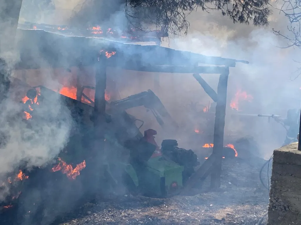 Incendiu la o șură din Cisnădioara