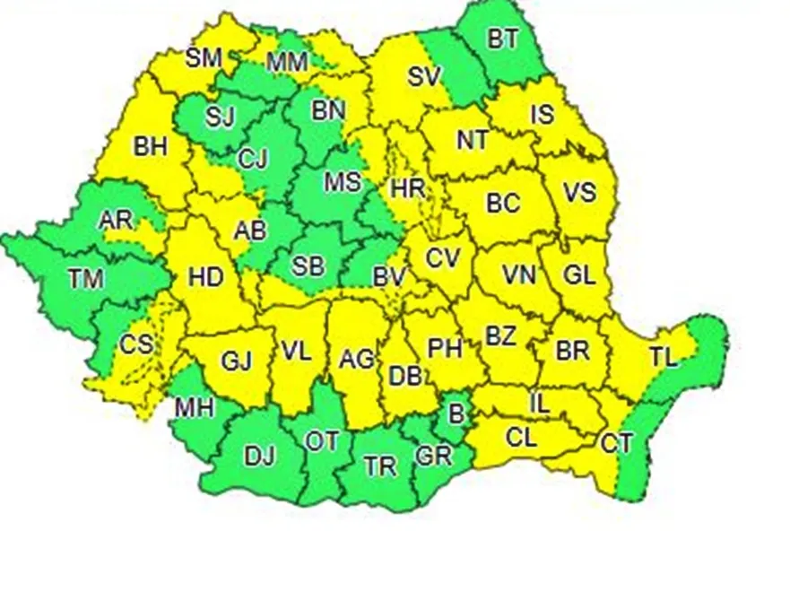 S-a prelungit codul galben și a fost retras cel portocaliu