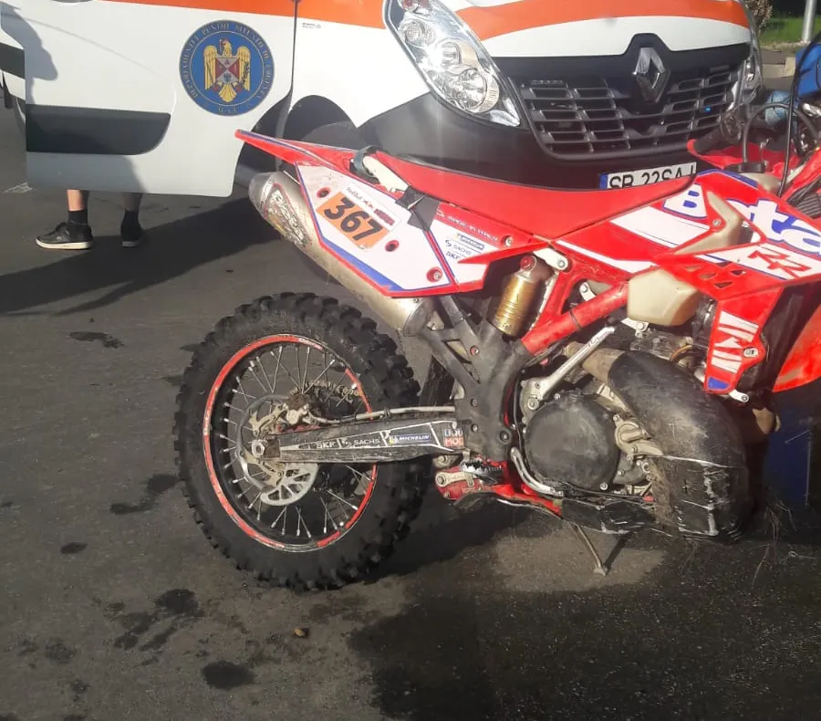 Un motociclist german a ajuns la spital în urma unui accident rutier petrecut în centrul Sibiului