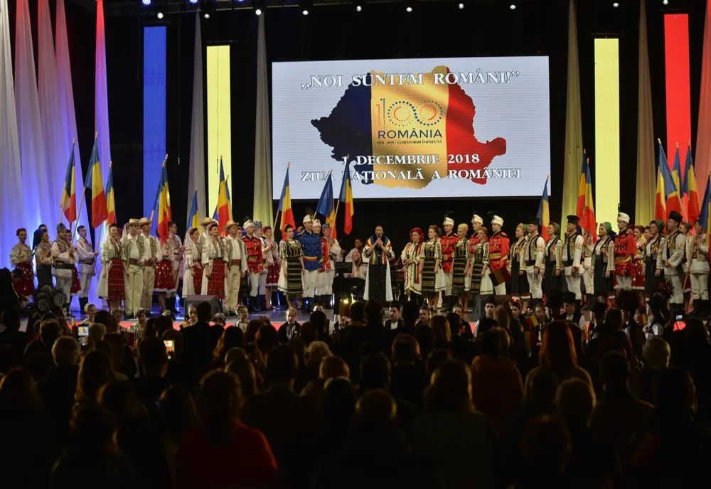 Sibienii cântă într-un glas "Noi suntem români!", de Ziua Națională a României