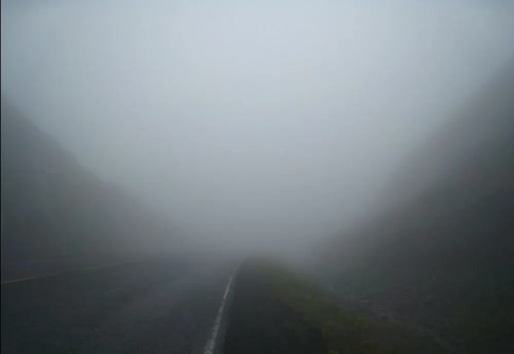 Ceață densă pe A1, Sibiu- Holdea