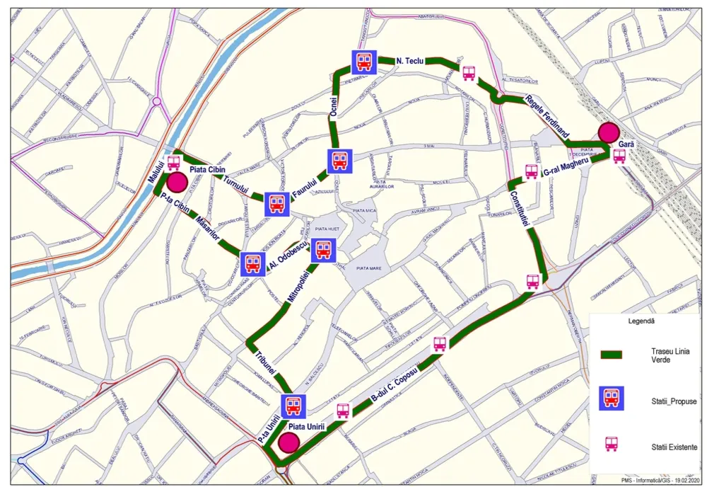 Linie “verde” de transport public în centrul istoric al Sibiului. Primăria va achiziționa cinci minibuze electrice