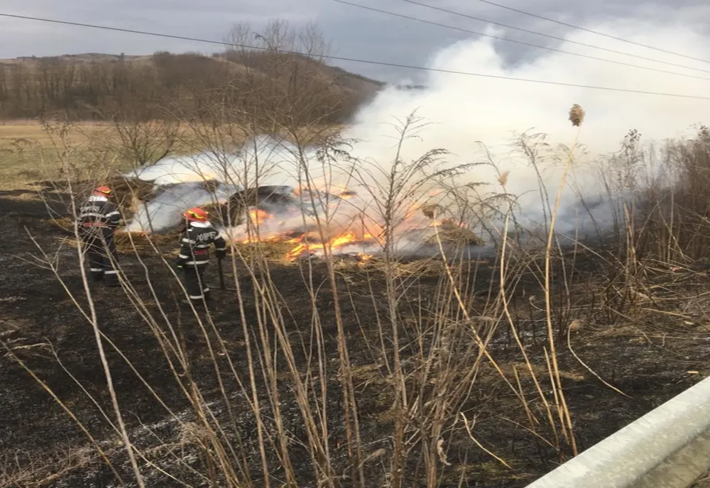 Trei incendii de vegetație uscată, în Aciliu, Vărd și Vecerd