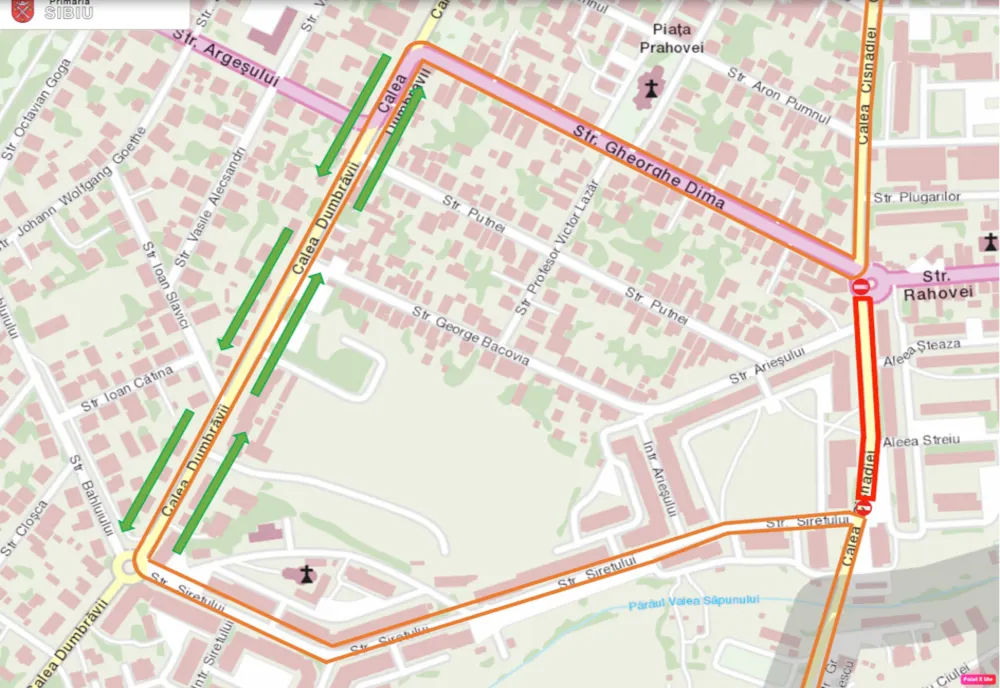 Încep lucrările de reconfigurare a carosabilului pe Calea Cisnădiei