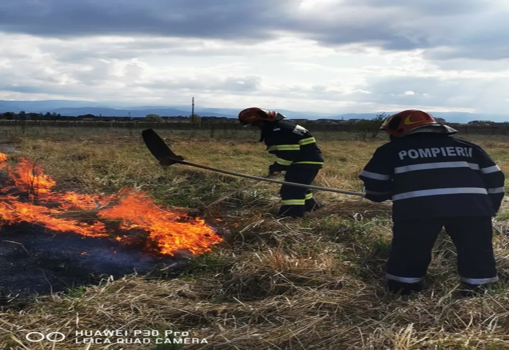 Incendii de vegetație uscată în apropierea A1 și pe Dealul Dăii 