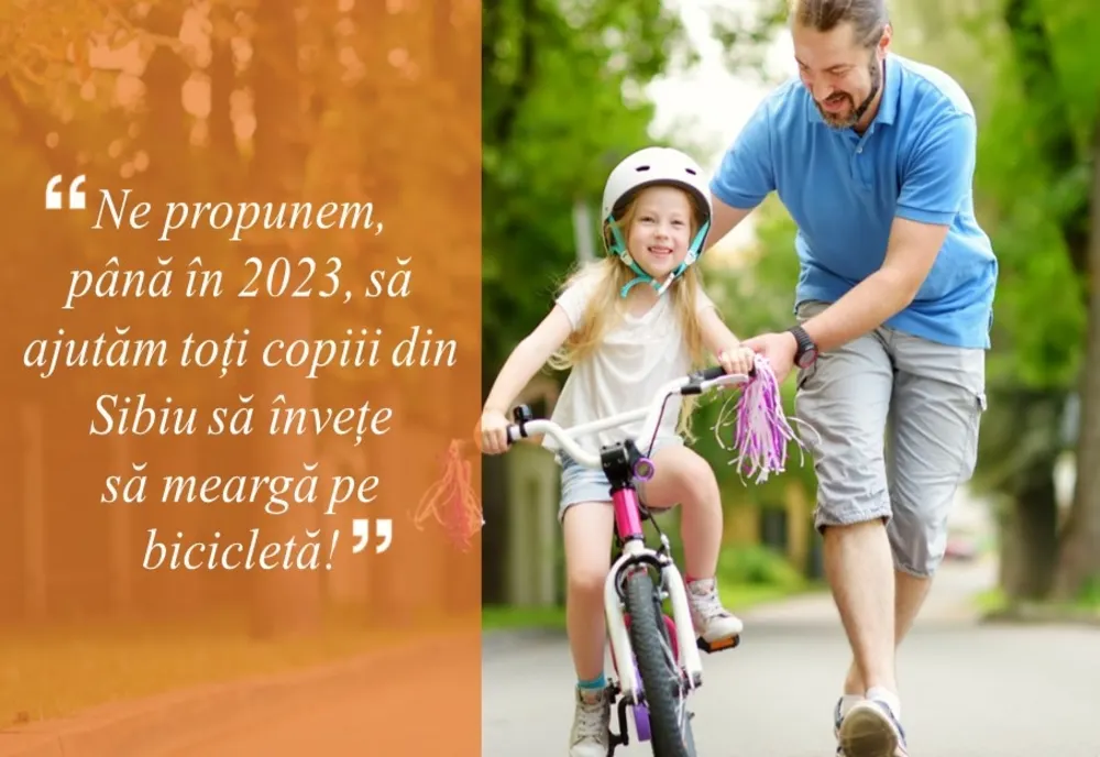 Un ONG şi-a propus să înveţe copiii din municipiu să meargă pe bicicletă