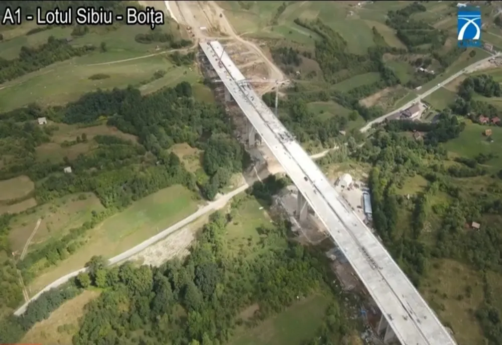VIDEO Stadiul lucrărilor pe sectorul Sibiu - Boița al Autostrăzii Sibiu - Piteşti