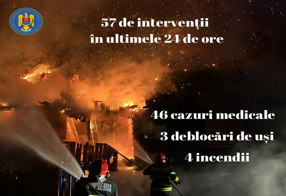 ISU Sibiu – 57 misiuni în ultimele 24 de ore