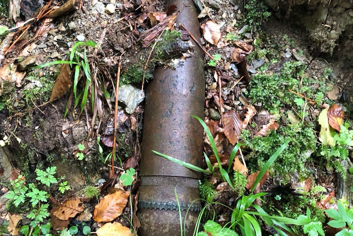 Două proiectile explozive, descoperite într-o pădure din Cârţişoara