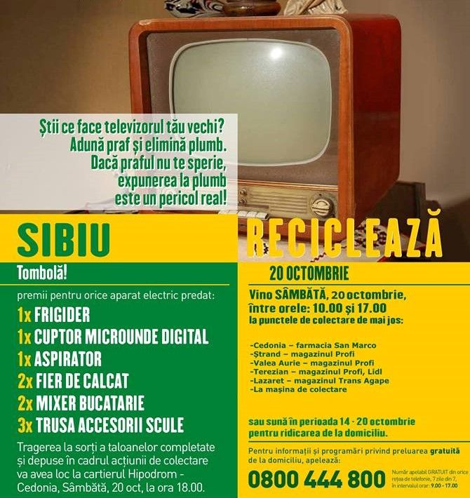 Deșeurile electronice se colectează și în acest week-end