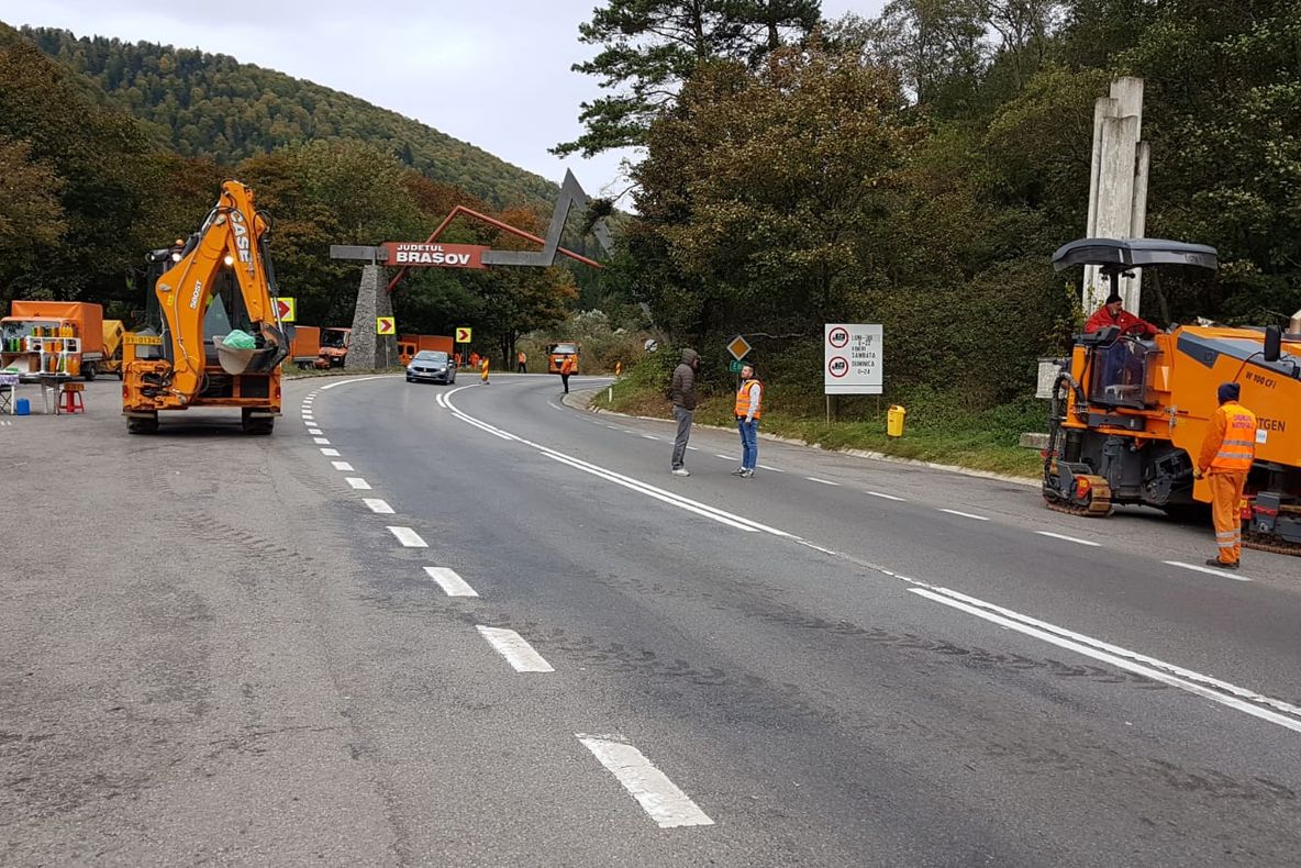 Au început reparațiile pe DN1 la intrarea în Brașov dinspre București