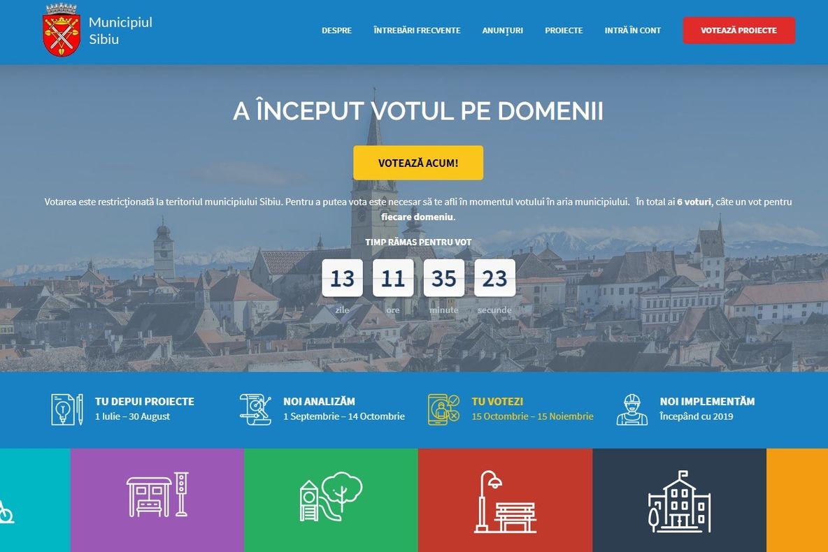 Sibienii pot vota proiectele de pe platforma de bugetare