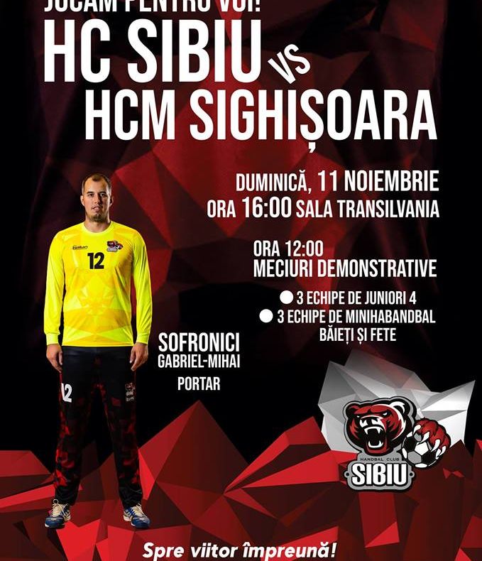 Handal Club Sibiu are meci în 11 noiembrie cu HCM Sighișoara