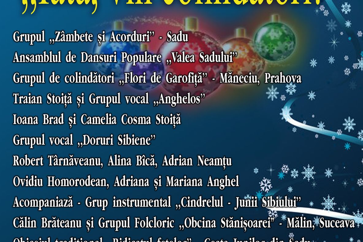 Colindătorii ajung la Sadu