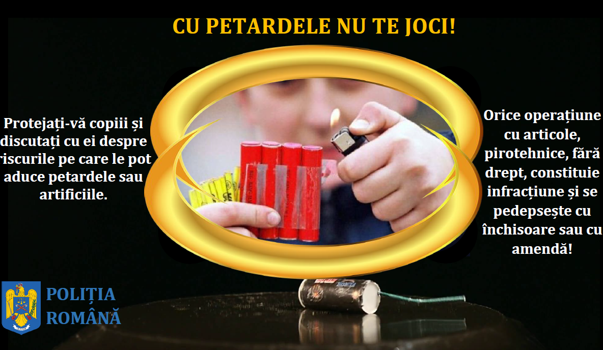 Armă de tir deținută fără drept și petarde confiscate de polițiști