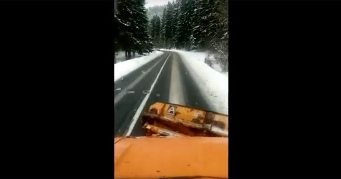 30 de tone de sare au fost răspândite pe Drumurile Naționale din Sibiu