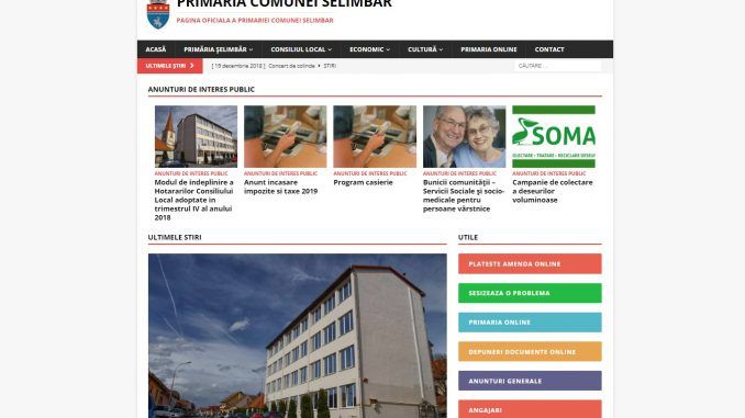 Mijloace de plată moderne pentru plata impozitului, la Șelimbăr