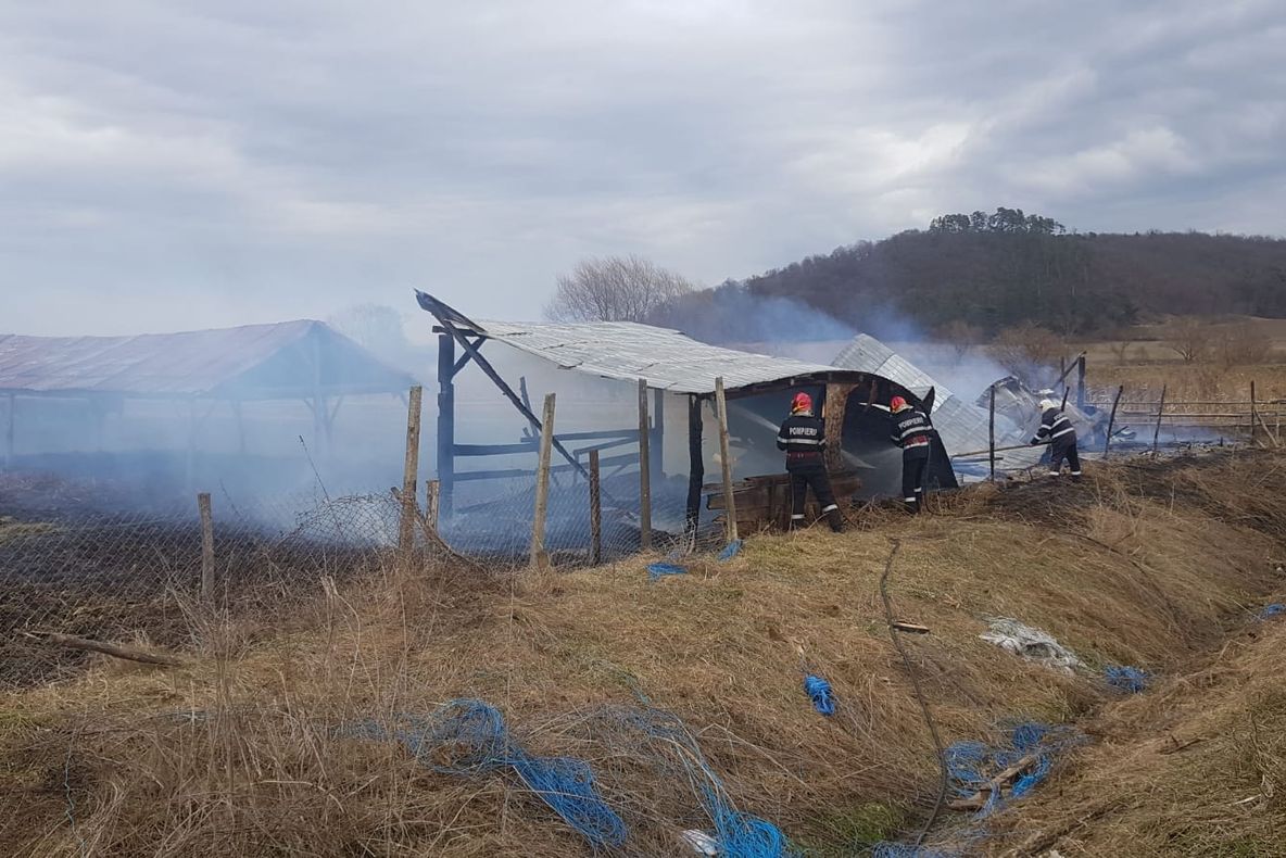 Incendiu la un saivan, în Cașolț