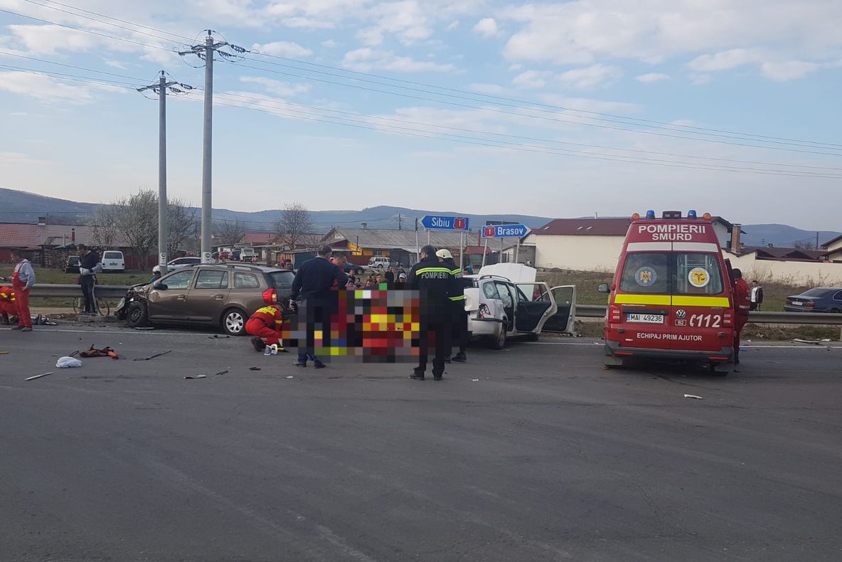 Update/Video/Foto/ Grav accident la Avrig cu trei victime