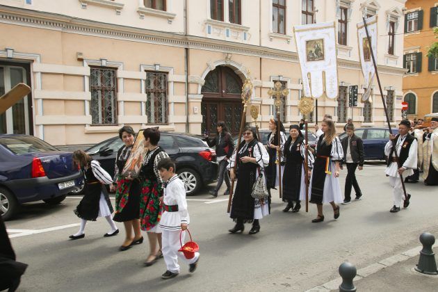 Procesiunea Învierii, pe străzile din centrul Sibiului