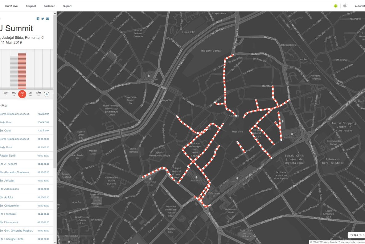 Waze a creat o aplicație pentru Summit. Cum să evitați restricțiile din Sibiu
