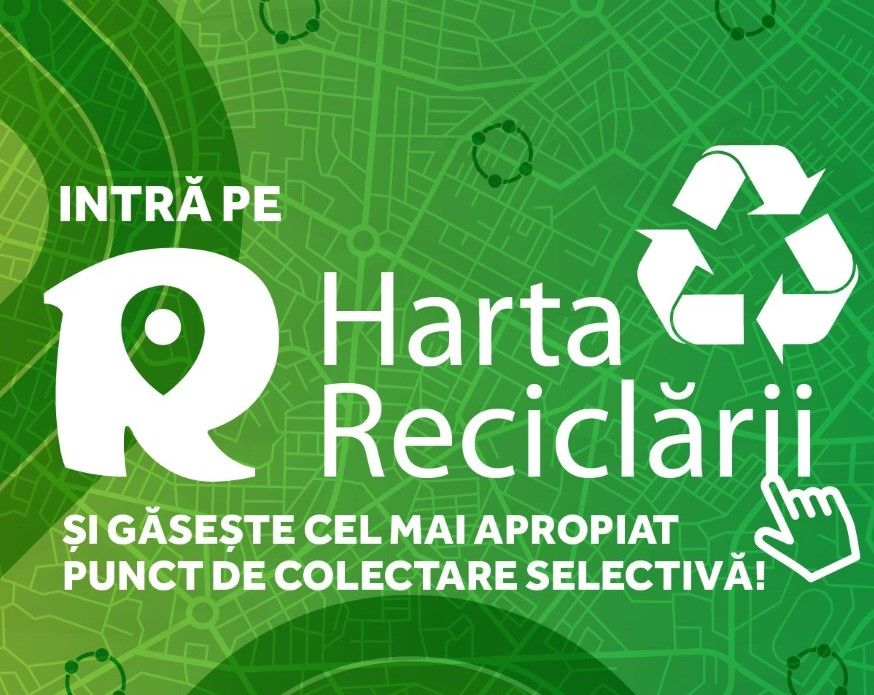Punctele de reciclare pot fi acum identificate prin platforma „Harta reciclării”