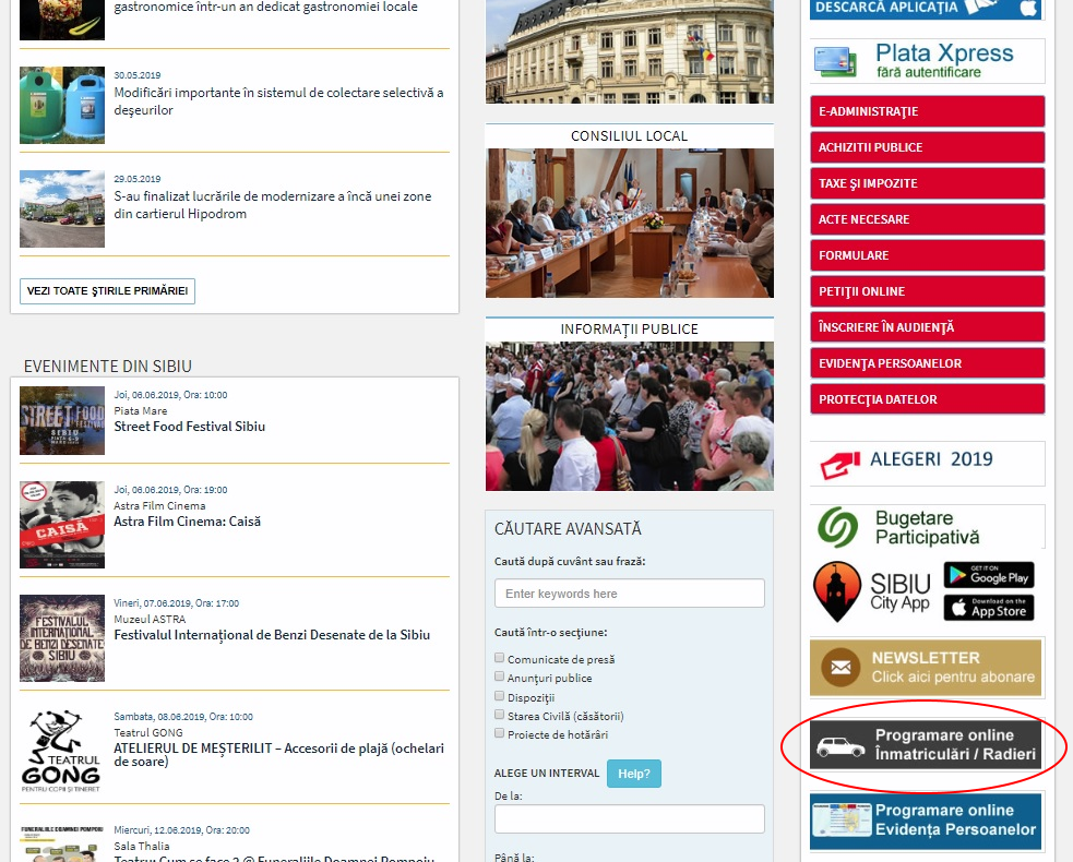 Sibienii se pot programa online pentru înmatriculări și radieri auto