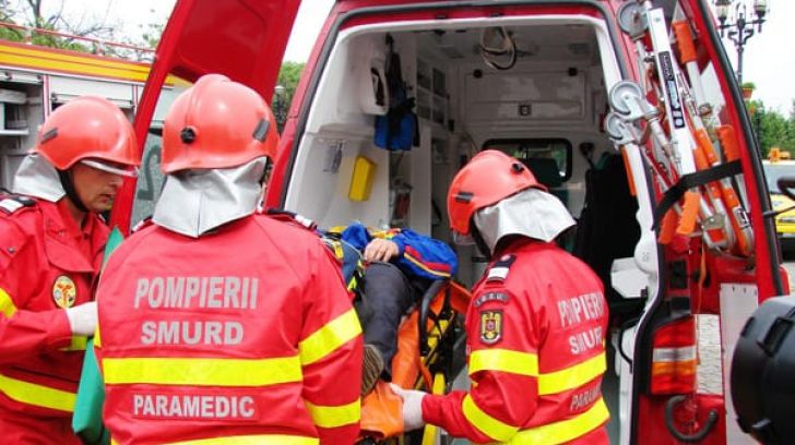 Accident în Cristian. Șoferul vinovat a ajuns la spital