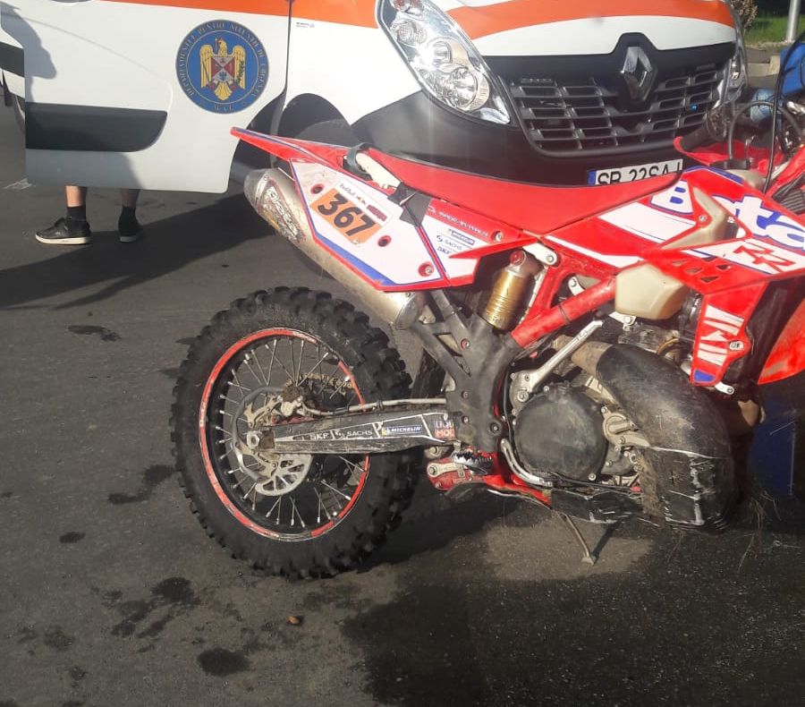 Un motociclist german a ajuns la spital în urma unui accident rutier petrecut în centrul Sibiului