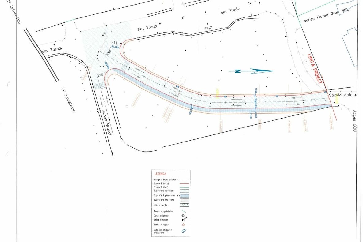 Începe prelungirea străzii Turda situată în Zona Industrială Vest