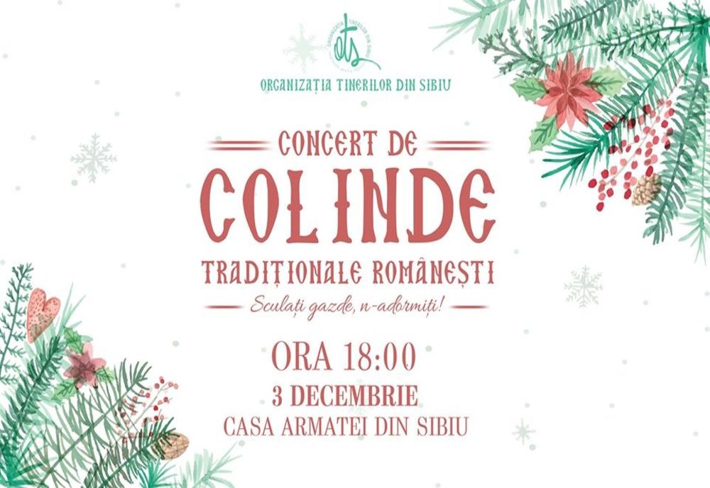 Concert de colinde în a treia zi de iarnă, la Casa Armatei