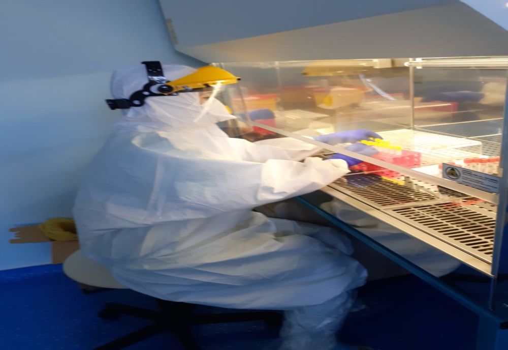 Linia de testare pentru coronavirus de la Spitalul de Pediatrie din Sibiu, în probe