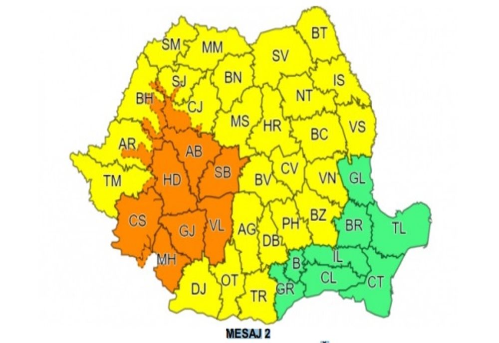 COD PORTOCALIU de ploi torențiale, la Sibiu!