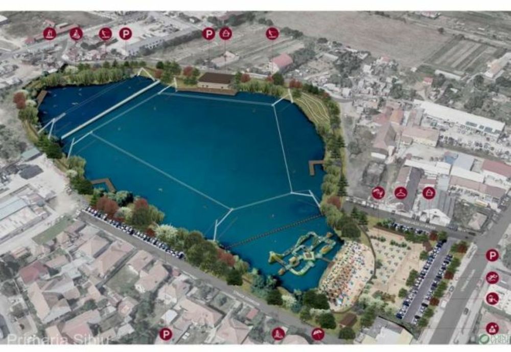 Singurul lac din municipiul Sibiu va fi amenajat cu întârziere, după ce constructorul a cerut încetarea contractului