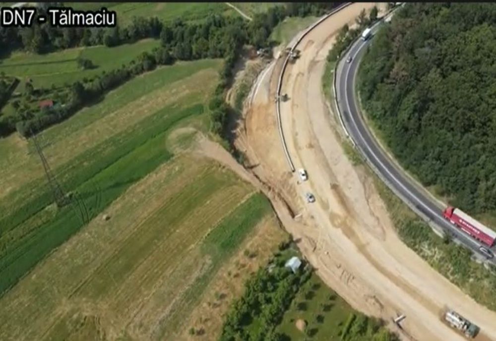 Lucrări pe DN7, între Tălmaciu și Boița (VIDEO)