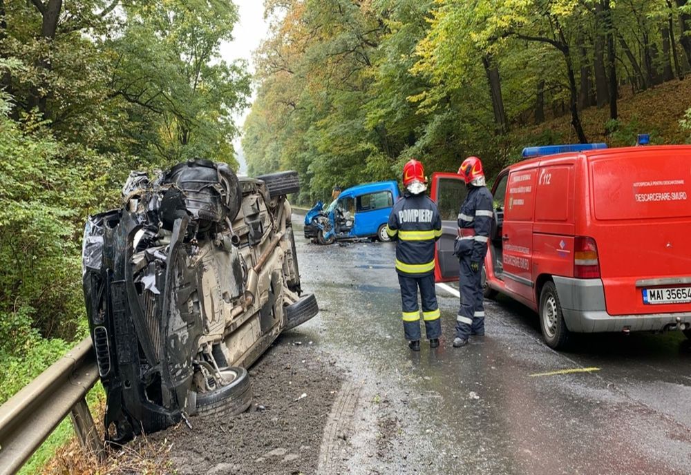 Grav accident rutier în județul Sibiu! Victimă inconştientă