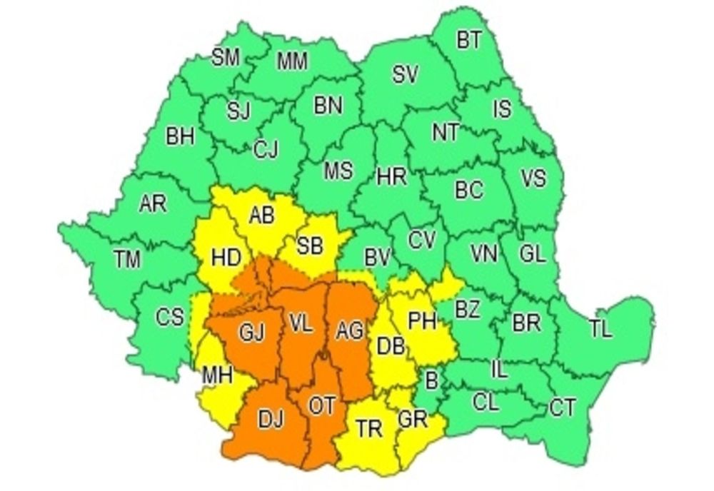 Alertă meteo! COD PORTOCALIU de instabilitate atmosferică!