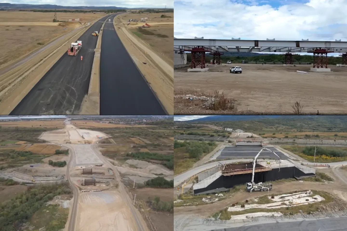 Autostrada Sibiu – Făgăraș prinde contur. Lucrările pe tronsonul Avrig – Arpașu depășesc 50%. Când vor putea circula șoferii pe A13-VIDEO