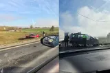 Accident pe DN 1, între Avrig și Bradu. Două persoane au avut nevoie de îngrijiri medicale