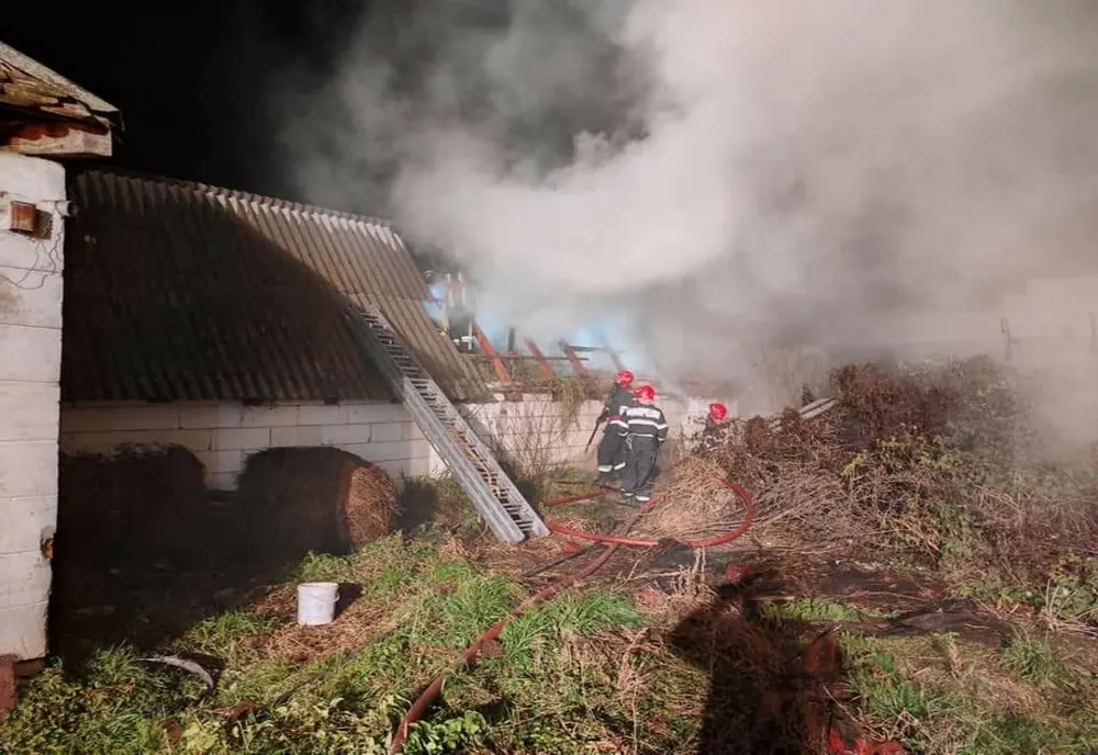 Incendiu la o şură din localitatea Daia