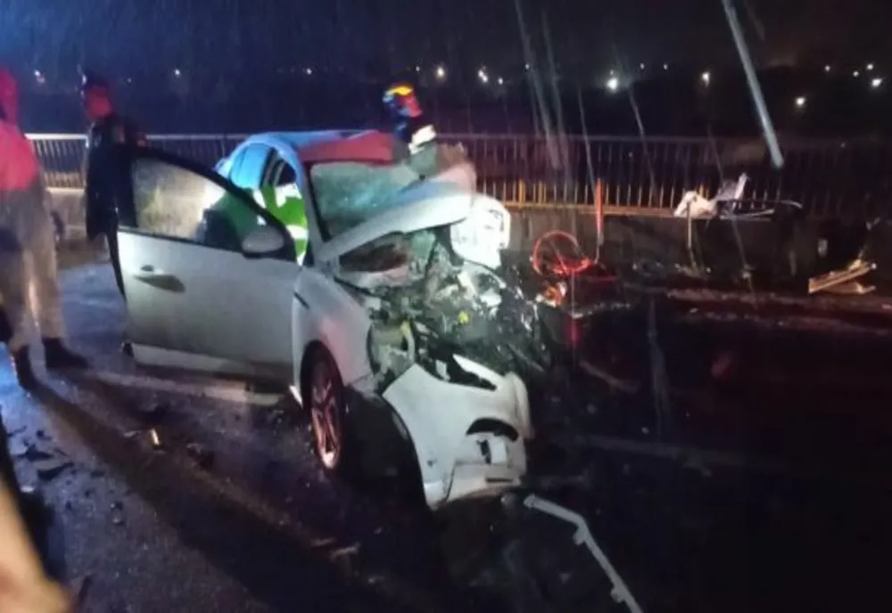 VIDEO Autoturism distrus într-un accident rutier!