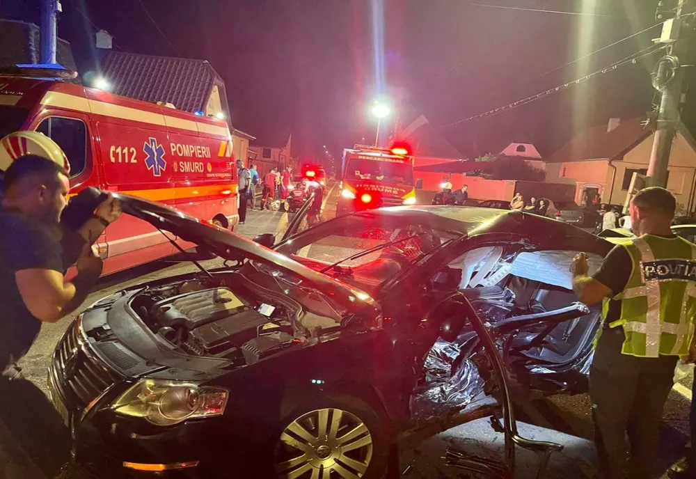 Grav accident de circulație, azi-noapte, la Cristian