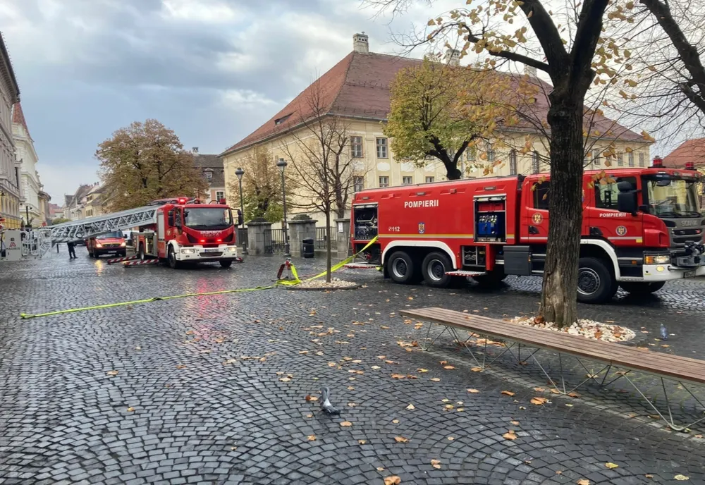 Exercițiu ISU, la Colegiul Național Brukenthal