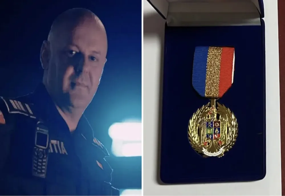 Polițistul sibian Viorel Teacă, decorat cu “Emblema de Onoare a MAI”