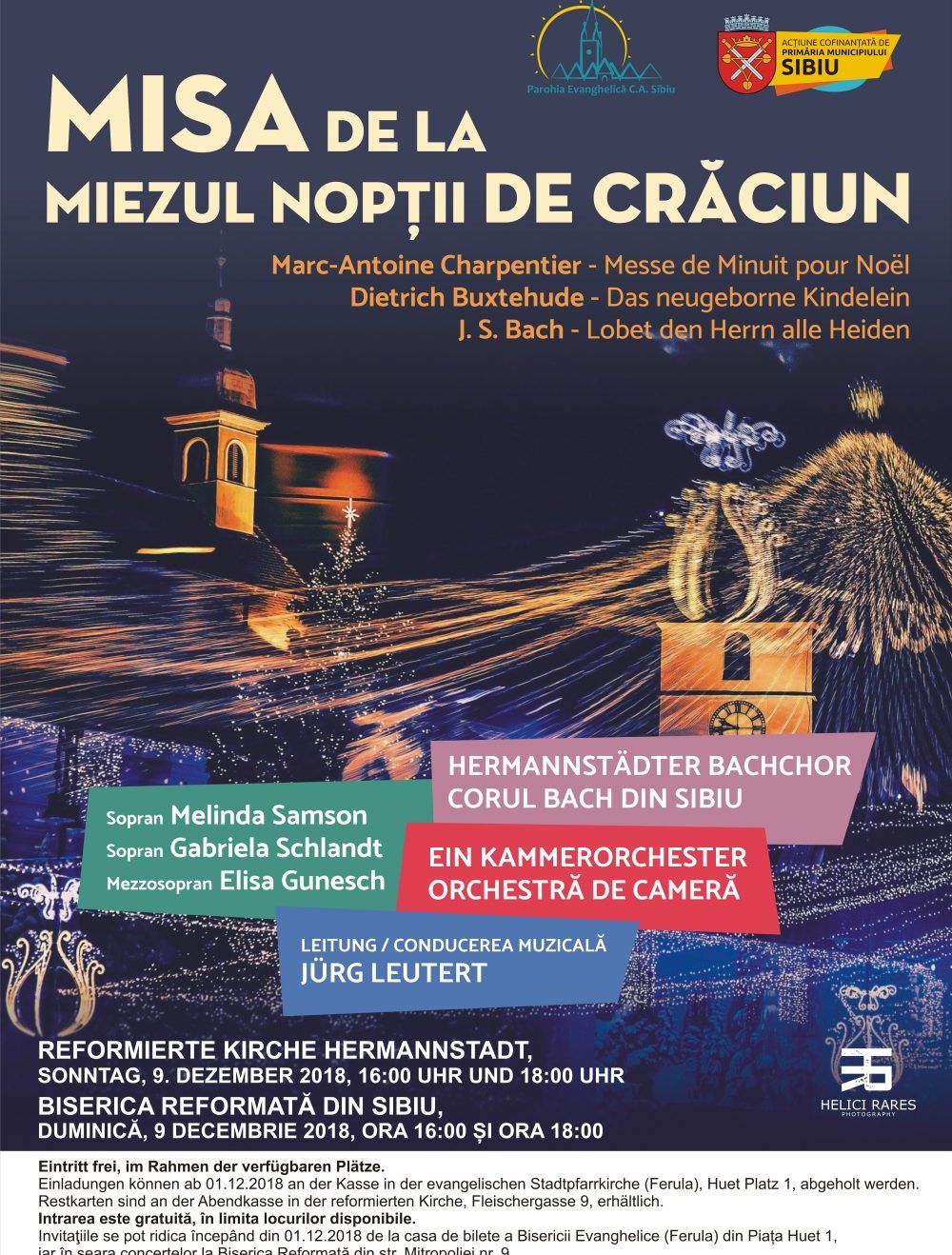 Afis - Misa de la miezul noptii de Craciun