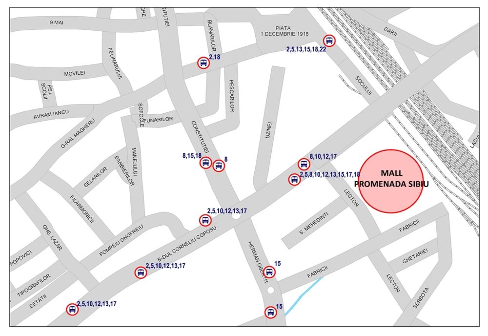Se deschide noul mall, lângă Podul Gării. Cu ce autobuz puteți ajunge