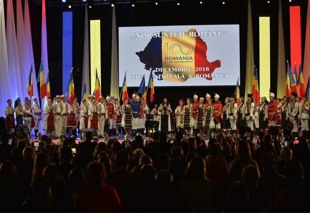 Sibienii cântă într-un glas "Noi suntem români!", de Ziua Națională a României